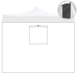 Telo laterale 3x2 mt bianco con finestra ricambio gazebo Market Pro