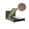 Letto matrimoniale contenitore Frame velluto tortora elegante