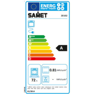Zoom Forno elettrico statico Samet Zeus2 da incasso 6 funzioni nero classe A