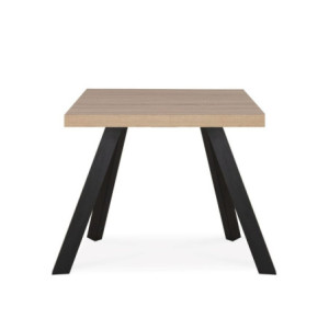 Zoom Tavolo fisso Marburg 80x80 con piano rovere e struttura in acciaio antracite
