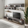 Parete attrezzata Kombat 260 hitit noce e light mocha moderna
