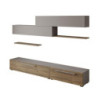 Parete attrezzata Kombat 260 hitit noce e light mocha moderna