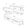 Parete attrezzata Kombat 260 hitit noce e light mocha moderna