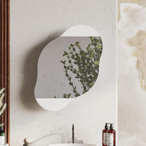 Specchio Cloud a forma di nuvola apribile bianco moderno