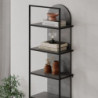Libreria Archy 5 ripiani retro grey moderna e compatta