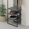 Mobile ingresso Archy con 4 ganci e scarpiera retro grey