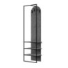 Mobile ingresso Archy con 4 ganci e scarpiera retro grey
