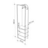 Mobile ingresso Archy con 4 ganci e scarpiera retro grey