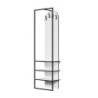 Mobile ingresso Archy con 4 ganci e scarpiera bianco moderno