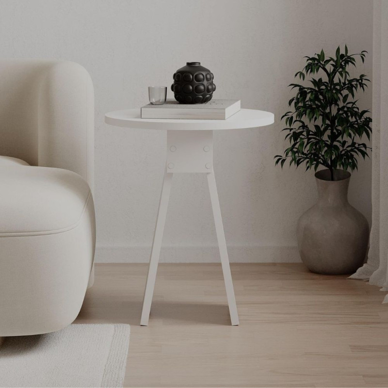 Tavolino da salotto Chen bianco 50x42x23,4 cm moderno
