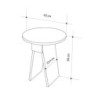 Tavolino da salotto Chen bianco 50x42x23,4 cm moderno