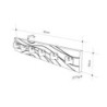 Appendiabiti a muro Flow 6 ganci bianco dettagli neri moderno