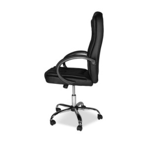 Zoom Poltrona ufficio presidenziale Millard ergonomica in ecopelle nero