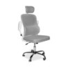 Sedia ufficio ergonomica Vibes bianca tessuto rete grigio cromata