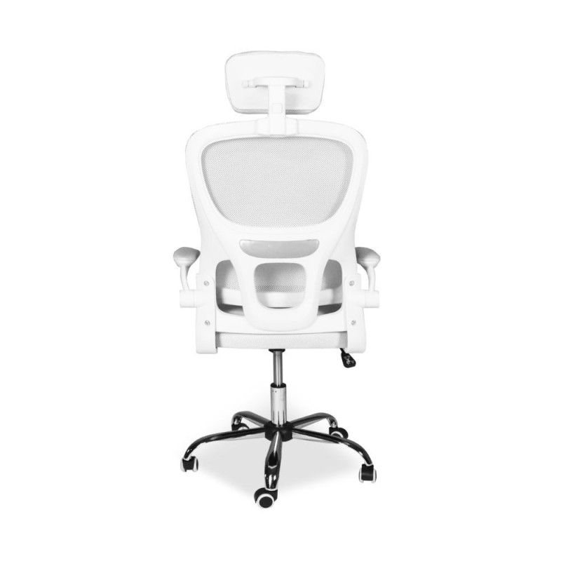 Sedia da ufficio ergonomica Vibes bianca base cromata