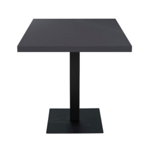 Zoom Tavolo quadrato Key 80x80 base nera e piano antracite