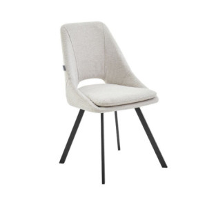 Zoom Set di 2 Sedie imbottita Blauss in tessuto ecrù