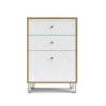 Cassettiera Bollo BO18 rovere artisan e bianco 3 cassetti