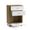 Cassettiera Bollo BO18 rovere artisan e bianco 3 cassetti