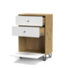 Cassettiera Bollo BO18 rovere artisan e bianco 3 cassetti