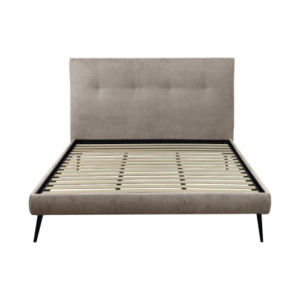 Zoom Letto matrimoniale Stiletto con rete fissa in tessuto Enjoy 03 tortora