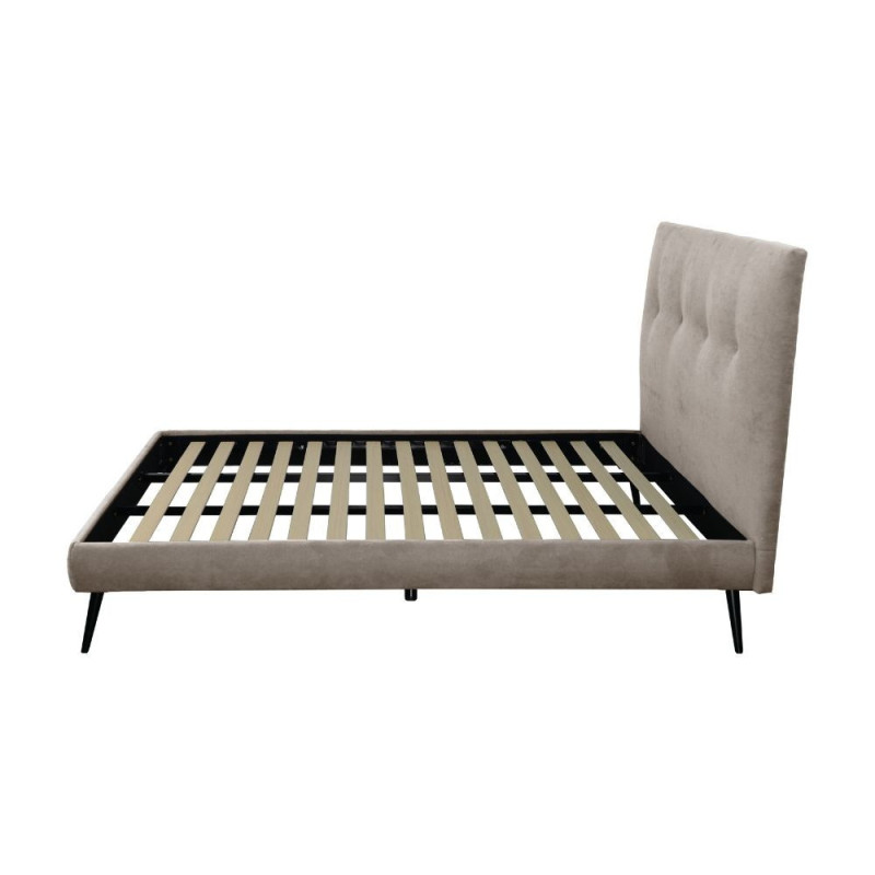 Letto singolo Stiletto rete fissa tessuto tortora
