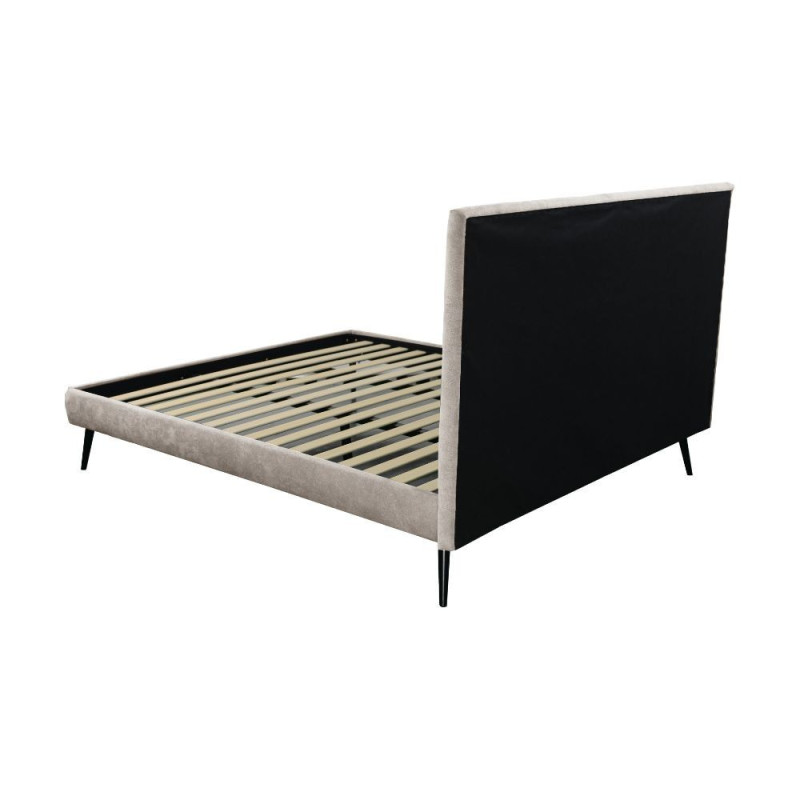 Letto singolo Stiletto rete fissa tessuto tortora