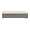 Letto singolo sommier 80x190 contenitore tessuto taupe