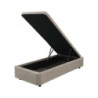 Letto singolo sommier 80x190 contenitore tessuto taupe