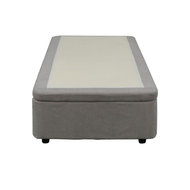 Letto singolo sommier 80x190 contenitore grigio chiaro