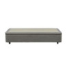 Letto singolo sommier 80x190 contenitore grigio chiaro