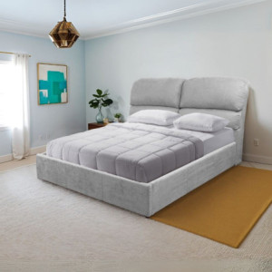 Letto Matrimoniale Sofaback Contenitore Tessuto Light Grey