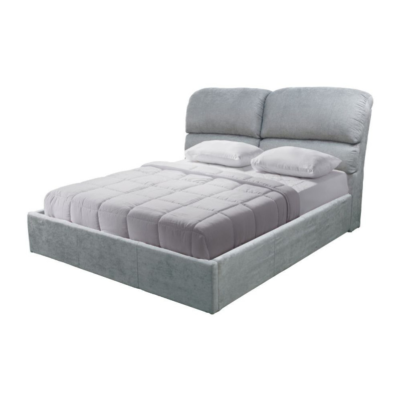 Letto Matrimoniale Sofaback Contenitore Tessuto Light Grey