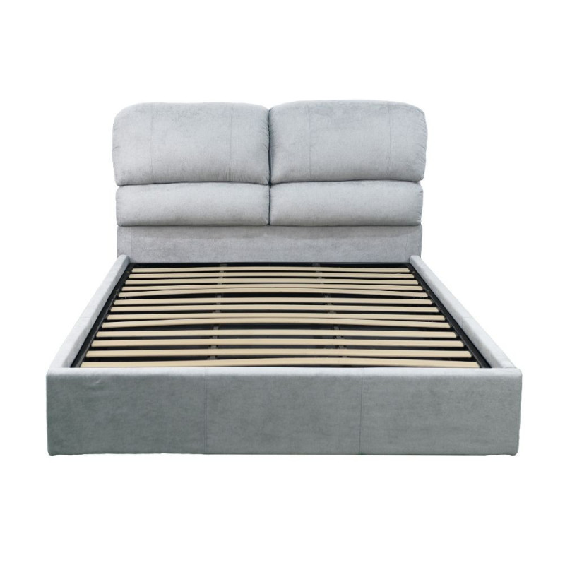 Letto Matrimoniale Sofaback Contenitore Tessuto Light Grey