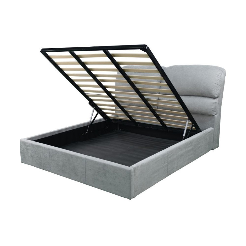 Letto Matrimoniale Sofaback Contenitore Tessuto Light Grey