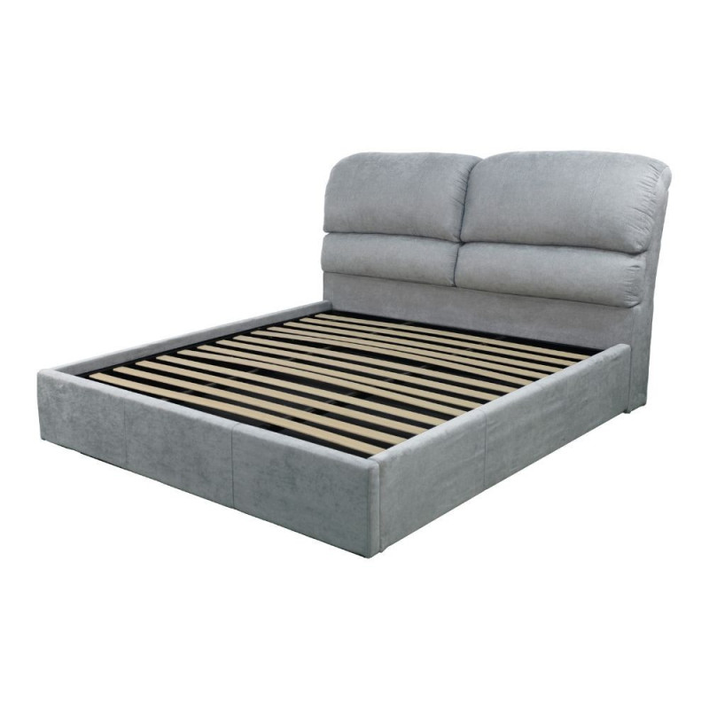 Letto Matrimoniale Sofaback Contenitore Tessuto Light Grey
