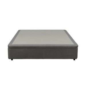 Zoom Letto matrimoniale Sommier 160x190 con contenitore in tessuto Towel grigio chiaro