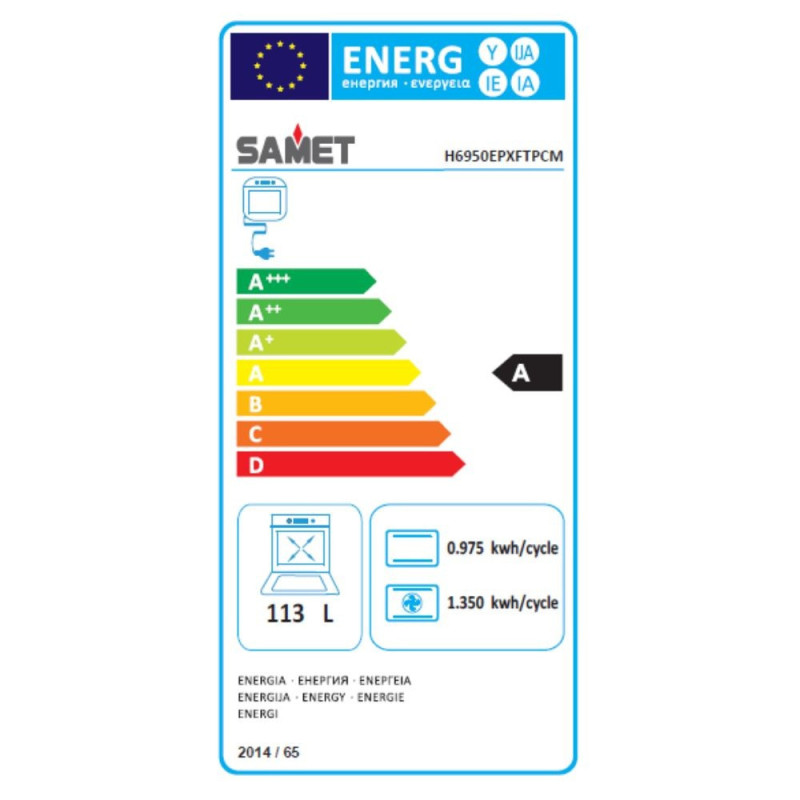Cucina a gas Stromboli 90x60 cm forno e grill elettrici inox