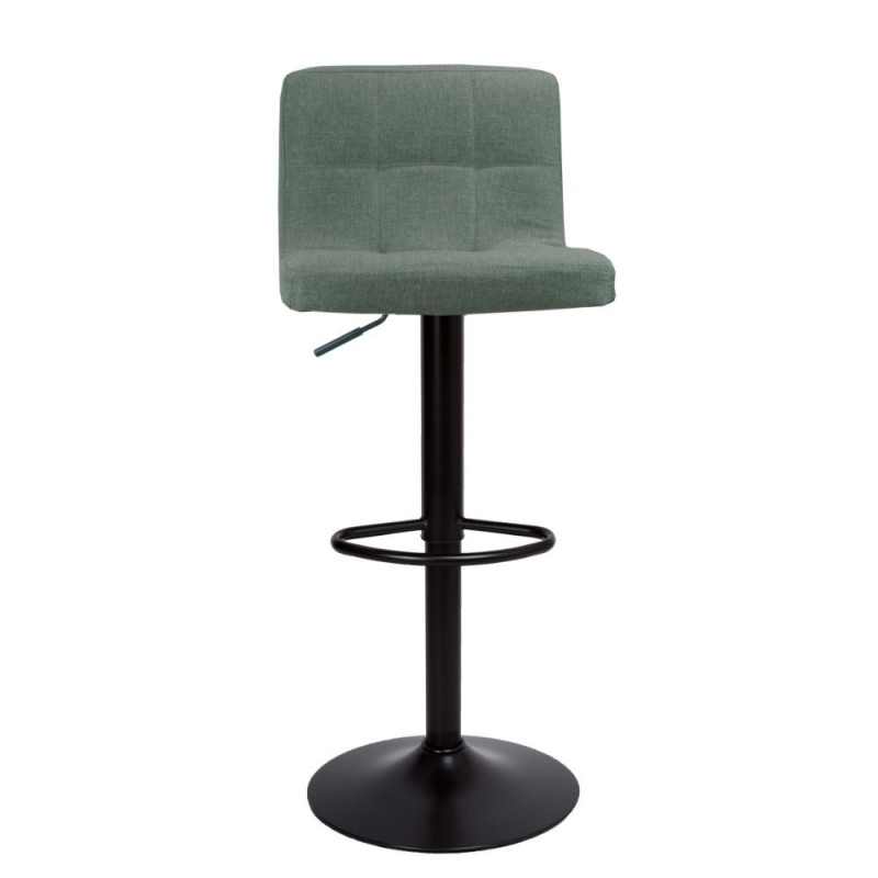 Set 2 sgabelli regolabili Mosva verde gambe nere opache