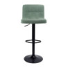 Set 2 sgabelli regolabili Mosva verde gambe nere opache