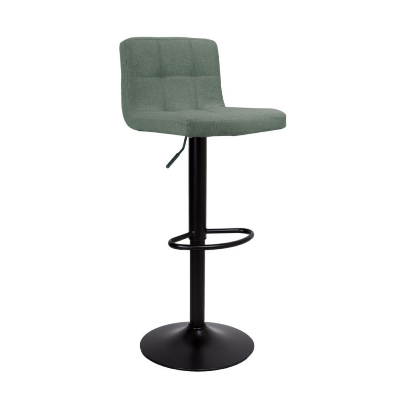 Set 2 sgabelli regolabili Mosva verde gambe nere opache