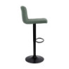 Set 2 sgabelli regolabili Mosva verde gambe nere opache