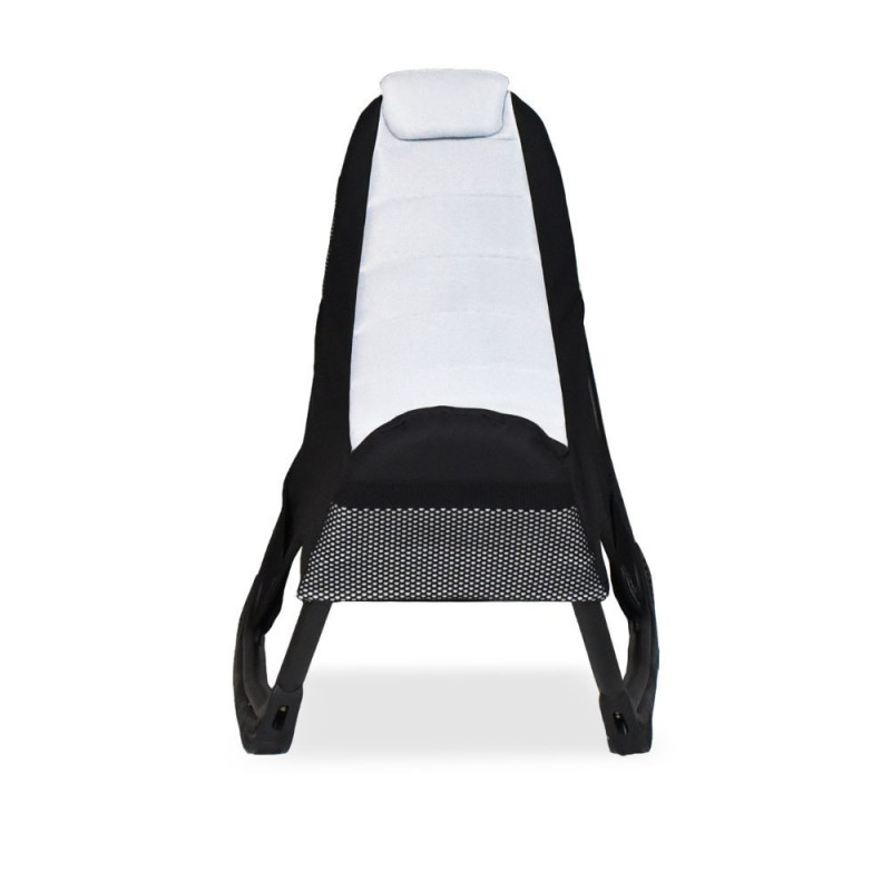 Sedia gaming Rocky imbottita rete bicolore nero e bianco