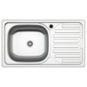 Lavello incasso SA07 una vasca con gocciolatoio destro inox