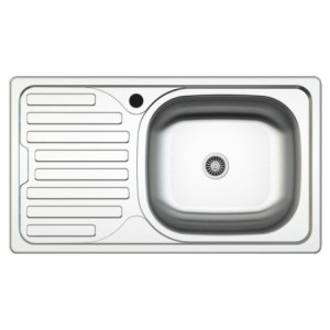 Lavello incasso SA07 una vasca con gocciolatoio sinistro inox