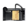 Lavello Incasso SA3541 1 Vasca 75x45 cm Acciaio Nero PVD