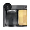 Lavello Incasso SA3541 1 Vasca 75x45 cm Acciaio Nero PVD