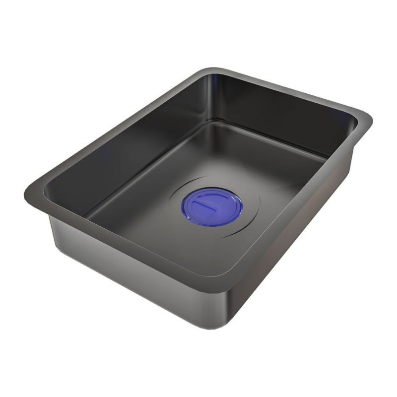 Lavello Incasso SA3541 1 Vasca 75x45 cm Acciaio Nero PVD