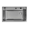 Lavello Incasso SA3541 1 Vasca 75x45 cm Acciaio Nero PVD
