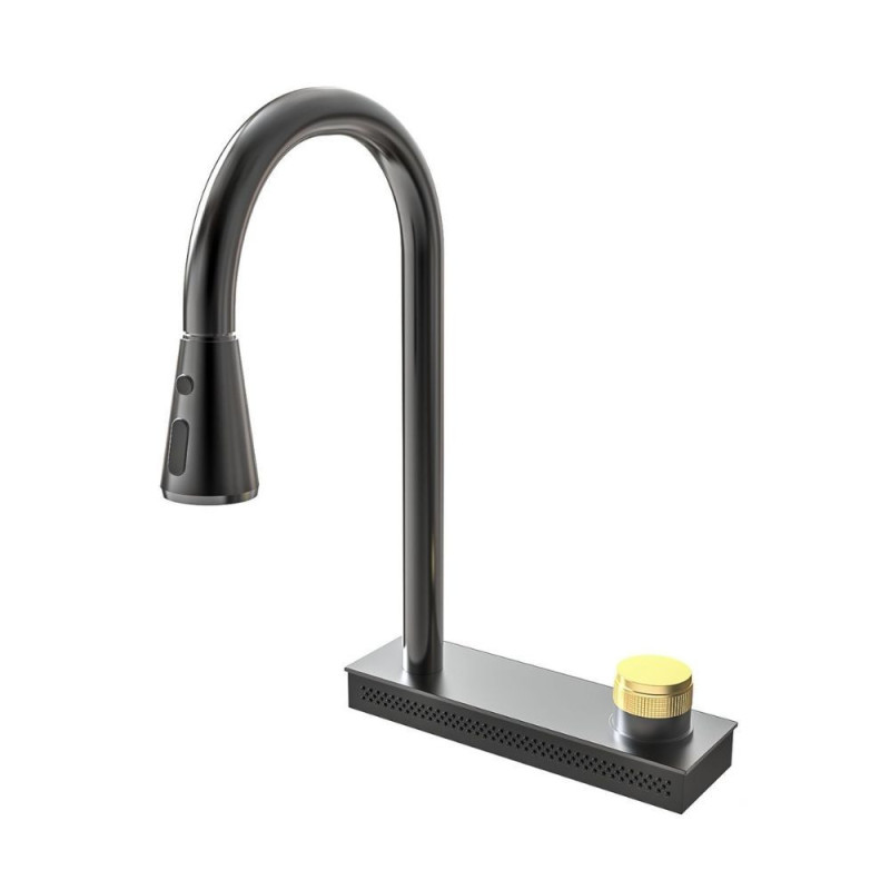 Lavello Incasso SA3541 1 Vasca 75x45 cm Acciaio Nero PVD